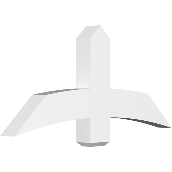 Ekena Millwork Bellingham Architectural Grade PVC Gable Bracket, 48"W x 22"H x 4"D x 6"F, 11/12 Pitch GBP048X22X0406BEL00 - main